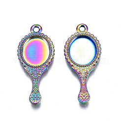 Anhänger-Cabochon-Fassungen in Regenbogenfarben PALLOY-N163-140-NR