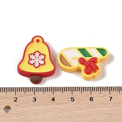 Weihnachts-Deko-Cabochons aus undurchsichtigem Harz RESI-S391-01