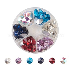 Glas spitze zurück und zurück plattierter strass RGLA-JP0001-02