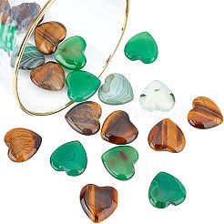 20 Stück 2 Stil natürliche gemischte Cabochons G-FH0001-21