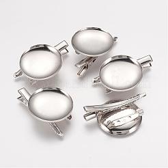 Messing Haarnadel Fassungen für Cabochon KK-H074