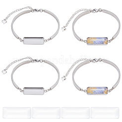 DIY Blanko-Set für rechteckige Gliederarmbänder DIY-BC0005-53