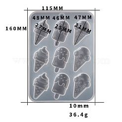 DIY-Cabochon-Formen aus Silikon für Eiscreme in Lebensmittelqualität PW-WG37455-01