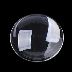 Transparente Glas Cabochons GGLA-R026-48mm-B
