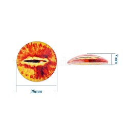Augen bedruckte Glas Cabochons GGLA-BT0001-01
