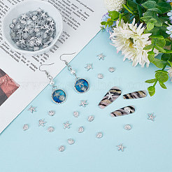 100 Stück 2 Stil Harz Strass Cabochons MRMJ-OC0003-73