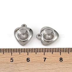 Cabochon-Fassungen für Anhänger aus Edelstahl 304 STAS-L022-534P