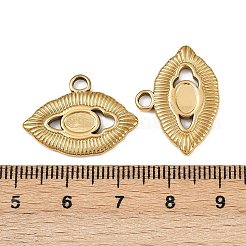 Cabochon-Fassungen für Anhänger aus Edelstahl 304 STAS-A194-02G