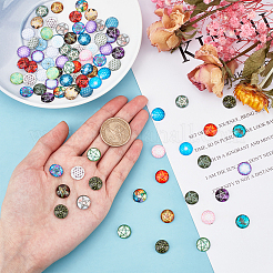 Glas cabochons GLAA-WH0025-28