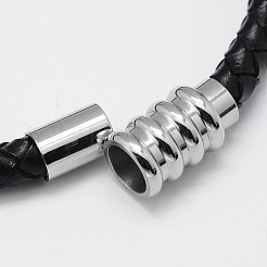 Geflochtenen Lederband Armbänder BJEW-I199-03