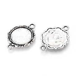 Cabochon-Fassungen für Blumenverbinder aus Legierung im tibetischen Stil PALLOY-N178-06AS