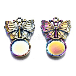 Legierung Anhänger Fassungen für Cabochon PALLOY-N163-034-NR