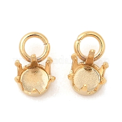 Ionenplattierung (IP) 304 Edelstahl-Anhänger mit Strass-Krallenfassungen STAS-U025-02C-G