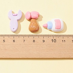 32 Stück 8 Stile Werkzeugthema undurchsichtige Harz-Cabochons CRES-FS0001-04