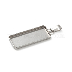 Cabochon-Fassungen für Anhänger aus Edelstahl 304 X-STAS-Z118-02P