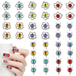 40 Stück 10 Stile Böser Blick Harz & Glas Cabochons MRMJ-GA0001-21