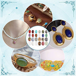 48 Stück 24 Stile natürliche gemischte Edelstein-Cabochons G-PH0002-54