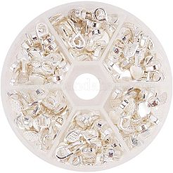 Pandahall Elite 150 Stück Silber Herz Kleber auf Kautionen für Ohrring Kautionen Anhänger Charms Connector Scrabble oder Glas Cabochon Fliesen Schmuckherstellung TIBE-PH0004-51S