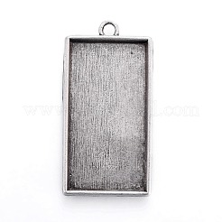 Aluminium-Anhänger Fassungen für Cabochons PALLOY-A13370-TAS-NR