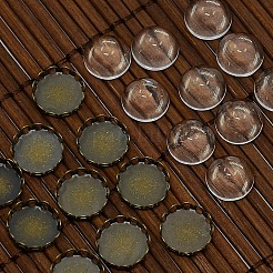 9.5~10mm freie gewölbte Glas Cabochon Abdeckung für flache runde diy Foto Messingcabochon Herstellung DIY-X0103-AB-NR