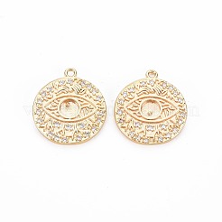 Messing Micro Pave klare Zirkonia Anhänger Fassungen für Emaille KK-S356-704