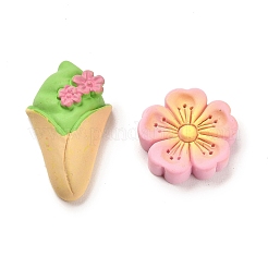 Lebensmittel-Cabochons aus undurchsichtigem Kunstharz X1-RESI-F045-03M