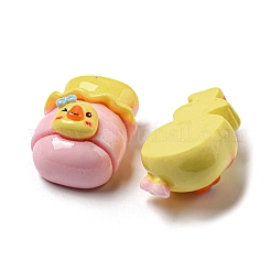 Cartoon-Enten-Cabochons aus undurchsichtigem Harz RESI-D006-02