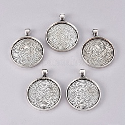 Aluminium-Anhänger Fassungen für Cabochons PALLOY-A13349-AS-RS