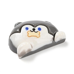 Süßer Hund frisst Knochen undurchsichtige Decoden-Cabochons aus Kunstharz CRES-Q220-04B-01