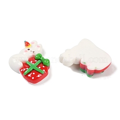 Weihnachts-Deko-Cabochons aus undurchsichtigem Harz CRES-M036-12A