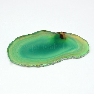 Wholesale Mixed Electroplate Gemstone Natural Agate Slices Pandahall