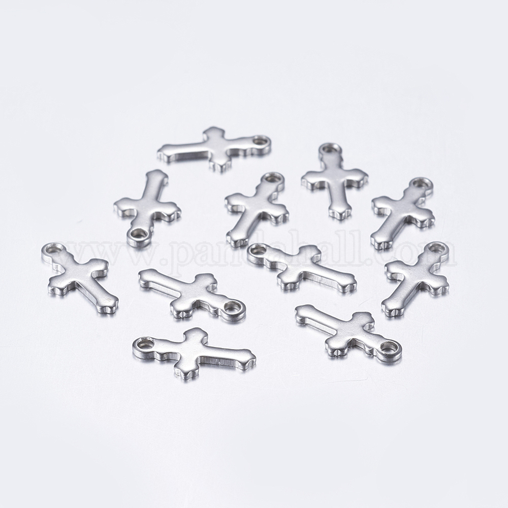 Wholesale Tarnish Resistant Stainless Steel Tiny Cross Charms