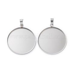 Cabochon-Fassungen für Anhänger aus Edelstahl 304 STAS-L282-010P-10