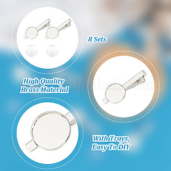 DIY-Set zur Herstellung einer leeren Krawattenklammer mit Kuppel DIY-DC0002-25