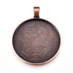 Aluminium-Anhänger Fassungen für Cabochons PALLOY-S602-R-LF