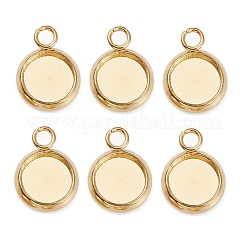 Cabochon-Fassungen für Anhänger aus Edelstahl 304 STAS-Z030-01E-G