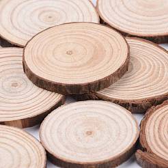 Unfertige Cabochons aus Naturpappelholz WOOD-E018-12