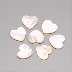 Natürliche weiße Muschel Perlmutt Muschel Cabochons SSHEL-R041-53