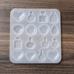 Parfümflasche/Herz Cabochon DIY Silikonformen DIY-F139-02