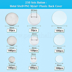 250 Satz 3 Stil Eisen Brosche Cabochon Lünette Einstellungen DIY-BC0004-80