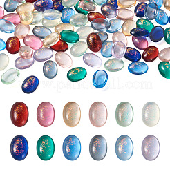 120 Stück 12 Farben transparente Harz Cabochons CRES-CW0001-03