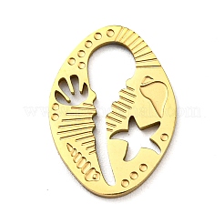 Ionenplattierung (IP) chirurgischer Edelstahl 316L Cabochon-Fassungen für Emaille STAS-D090-26G
