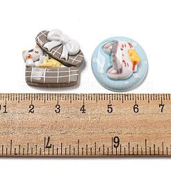 Cartoon-Katze-Harz-Decoden-Cabochons CRES-R199-05