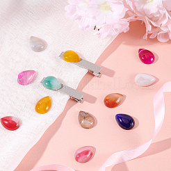 Natürlicher gebänderter Achat / gestreifte Achat-Cabochons G-FH0001-06