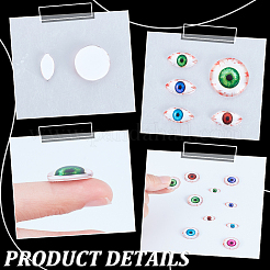 36 Stück 9 Stile Halloween durchscheinende Harz Decoden Cabochons CRES-WR0001-01