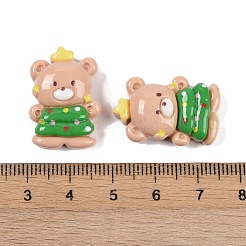 Weihnachts-Deko-Cabochons aus undurchsichtigem Harz CRES-M036-12B