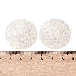 Natürliche weiße Muschel cabochons SSHEL-C012-12