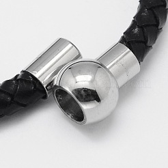 Geflochtenen Lederband Armbänder BJEW-I199-01