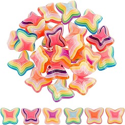 24pcs 6 Farben Plastikcabochons KY-AR0001-35