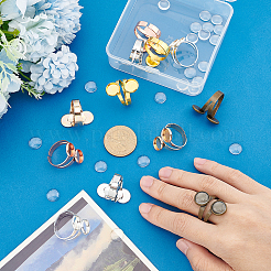 DIY-Set zur Herstellung von Fingerringen mit blanker Kuppel DIY-UN0004-12B